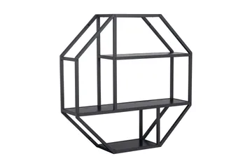 Hasslevik Vägghylla 77x20 cm 4 Hyllor - Svart/Matt Svart - Products - Förvaring - Småförvaring - Väggförvaring