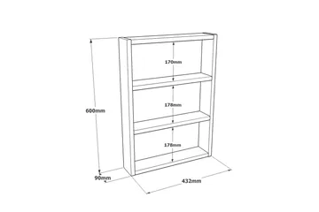 Rinorea Vägghylla 43,2x60 cm - Antracit - Products - Förvaring - Småförvaring - Väggförvaring