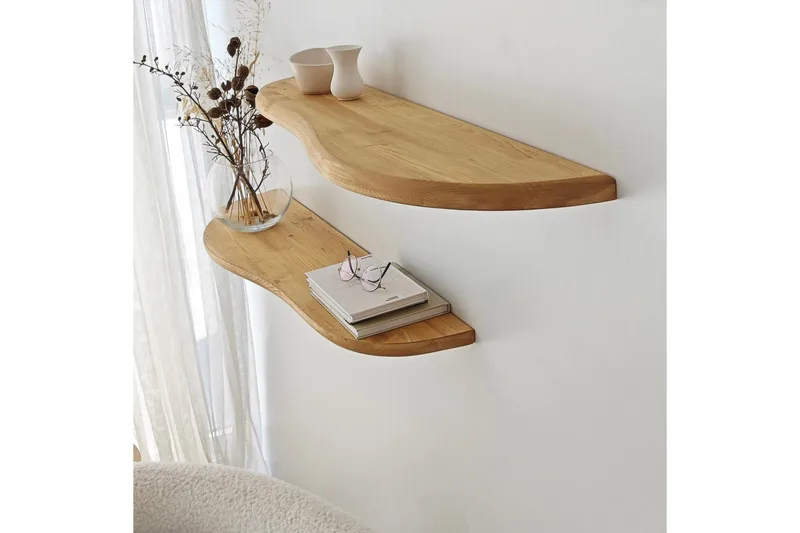 Wavy Vägghylla 100 cm - Ek - Products - Förvaring - Småförvaring - Väggförvaring