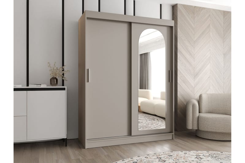 Tallmo Garderob m. Spegel 150x200 cm - Brun - Products - Förvaring - Garderober & garderobssystem