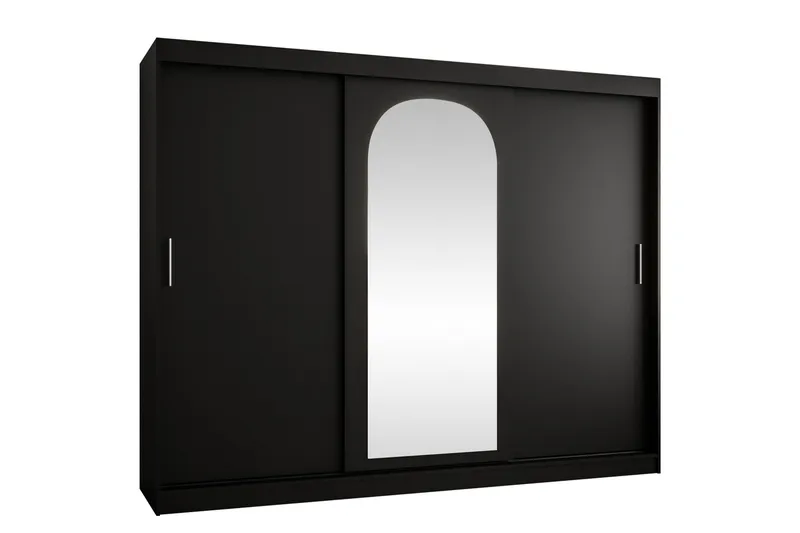 Tallmo Garderob m. Spegel 250x200 cm, Vit/Grå