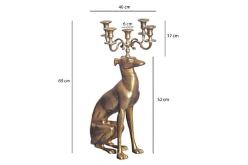Dekorativ figur Wohnling Ljusstake Greyhound Aluminium Modern - Products - Inredning - Ljus & dofter - Ljusstakar & ljuslyktor