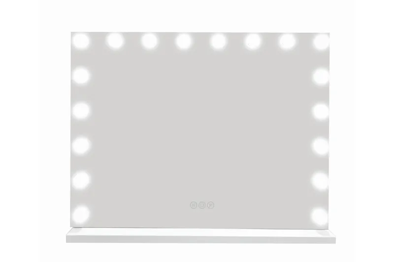 Glow Stor sminkspegel 80 cm med belysning lampor - Hollywood spegel med USB-charging - Vit - Products - Inredning - Spegel - Sminkspegel