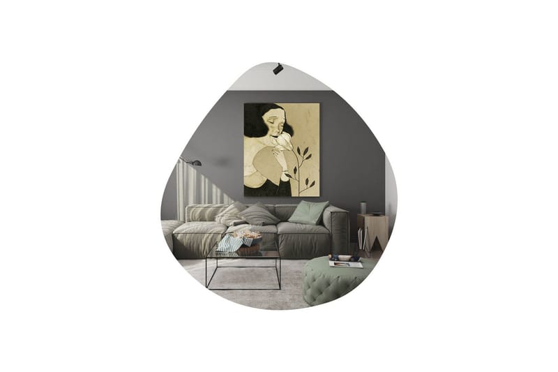 Omilo Spegel 60 cm Asymmetrisk - Svart - Products - Inredning - Spegel - Hallspegel
