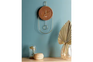 Pendelur Sierre Mörkt trä/guld - Mörkt trä/guld - Products - Inredning - Väggdekor - Väggklocka & väggur - Urverk till väggklocka