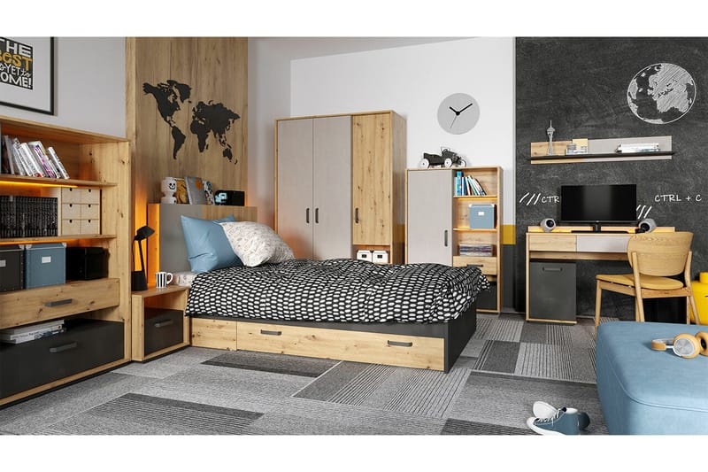 Rathmore Möbelset För Barnrum - Svart - Products - Möbler - Barnmöbler - Barnmöbelset