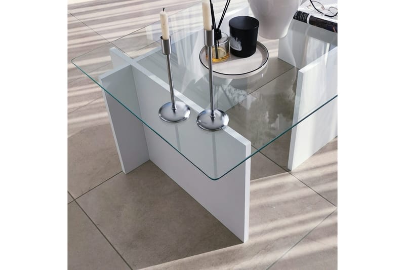 Almasi Soffbord 105x40x105 cm - Vit - Products - Möbler - Bord & matgrupp - Soffbord
