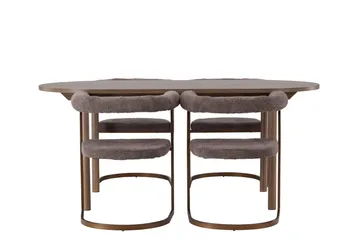 Andy Matgrupp 180 cm Oval med 4 Morning stolar - Brun - Products - Möbler - Bord & matgrupp - Matgrupp