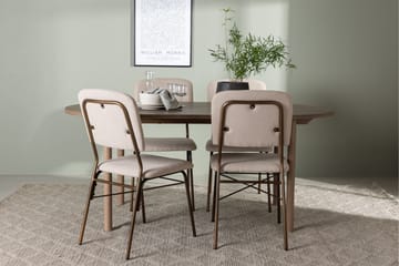 Andy Matgrupp 180 cm Oval med 4 Seda stolar - Beige - Products - Möbler - Bord & matgrupp - Matgrupp