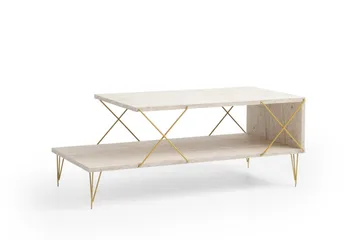 Artenay Soffbord 100 cm - Guld/Marmor - Products - Möbler - Bord & matgrupp - Soffbord