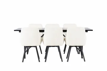 Astrid Matgrupp 200 cm Rektangulär med 6 Rosie stolar - Beige - Products - Möbler - Bord & matgrupp - Matgrupp