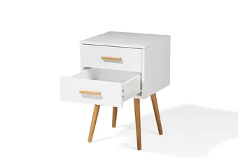 Alabama Sängbord 40 cm - Vit - Products - Möbler - Bord & matgrupp - Avlastningsbord & sidobord - Sängbord & nattduksbord