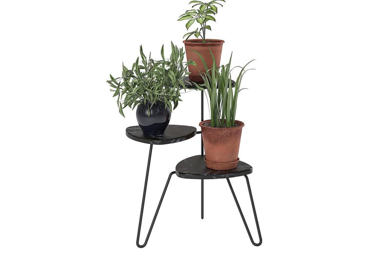 Athena Sidobord 55 cm Marmorlook/Svart - Novogratz - Products - Möbler - Bord & matgrupp - Avlastningsbord & sidobord - Brickbord & småbord