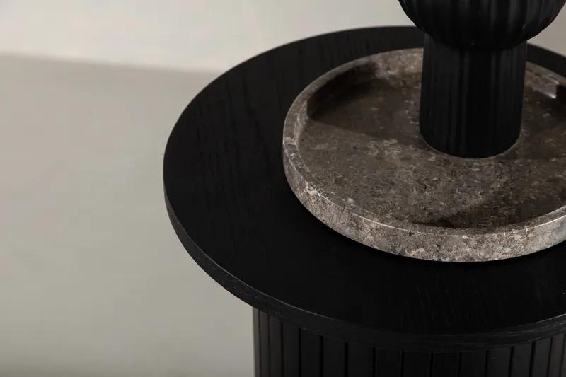 Bianca Sidobord 40x65 cm Runt - Svart - Products - Möbler - Bord & matgrupp - Avlastningsbord & sidobord - Piedestal & blompiedestal