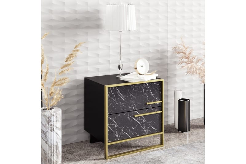 Cofield Nattduksbord 50 cm - Guld|Svart - Products - Möbler - Bord & matgrupp - Avlastningsbord & sidobord - Sängbord & nattduksbord