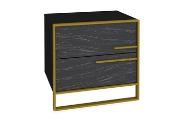 Cofield Nattduksbord 50 cm - Guld|Svart - Products - Möbler - Bord & matgrupp - Avlastningsbord & sidobord - Sängbord & nattduksbord