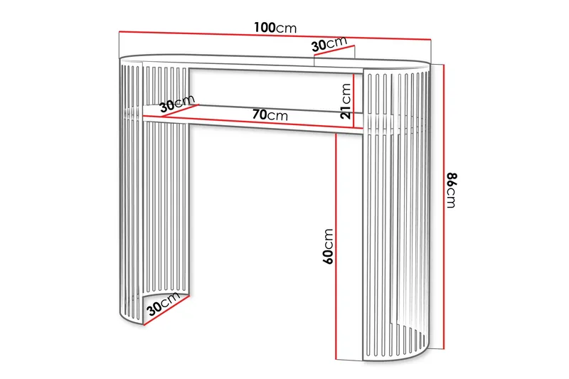 Friend Konsollbord 100 cm - Svart/Brun - Products - Möbler - Bord & matgrupp - Avlastningsbord & sidobord - Konsolbord & hallbord