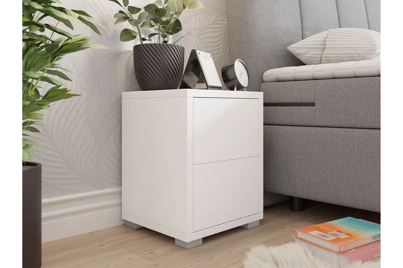 Sängbord - Vit - Products - Möbler - Bord & matgrupp - Avlastningsbord & sidobord - Sängbord & nattduksbord