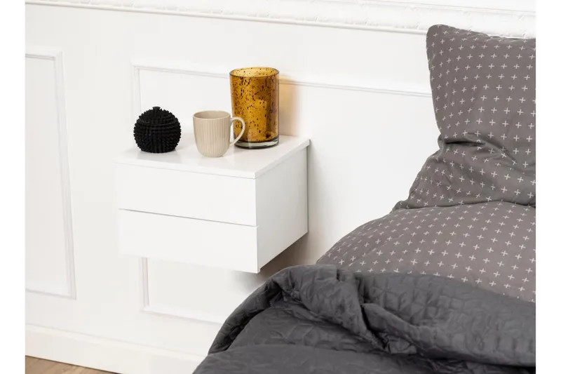 Salmani Sängbord 32 cm - Vit - Products - Möbler - Bord & matgrupp - Avlastningsbord & sidobord - Sängbord & nattduksbord