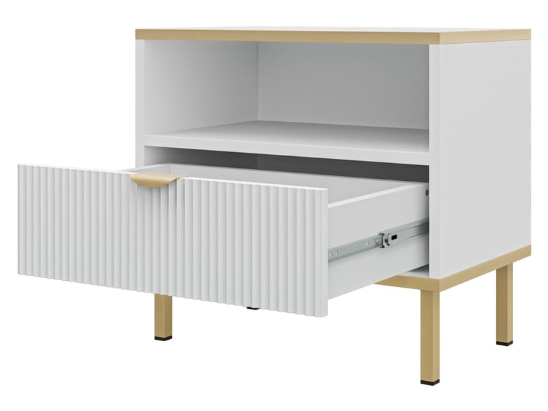 Salmor Sängbord 50 cm - Vit - Products - Möbler - Bord & matgrupp - Avlastningsbord & sidobord - Sängbord & nattduksbord