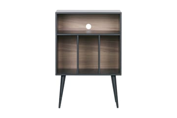 Seamas Sängbord 60 cm med Förvaring Hyllor - Valnöt/Svart - Products - Möbler - Bord & matgrupp - Avlastningsbord & sidobord - Sängbord & nattduksbord