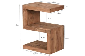 Sido bord Wohnling Massivt trä, S-kub, lantlig stil Akacia - Akacia - Products - Möbler - Bord & matgrupp - Avlastningsbord & sidobord - Brickbord & småbord