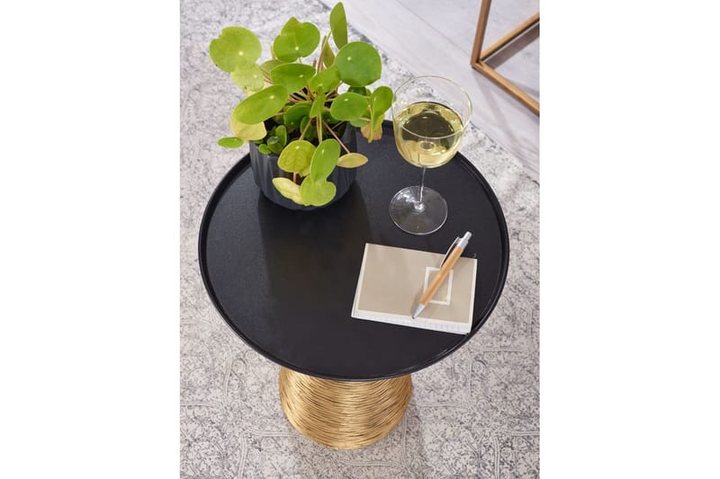 Sido bord Wohnling Metall Rund 40 cm Brickoptik Bordsskiva Modern - Products - Möbler - Bord & matgrupp - Avlastningsbord & sidobord - Brickbord & småbord