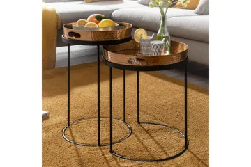 Wilhem Sidobord 33 cm Rund - Guld - Products - Möbler - Bord & matgrupp - Avlastningsbord & sidobord - Brickbord & småbord