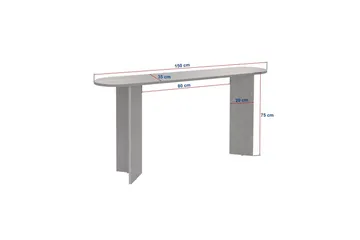 Yeno Konsollbord 150 cm - Grå - Products - Möbler - Bord & matgrupp - Avlastningsbord & sidobord - Konsolbord & hallbord