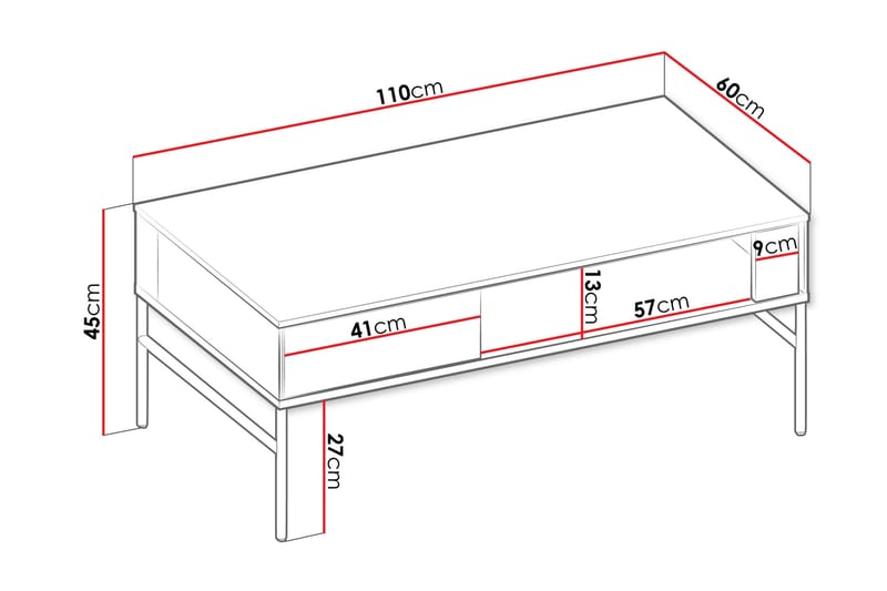 Basici Soffbord 110 cm - Brun - Products - Möbler - Bord & matgrupp - Soffbord