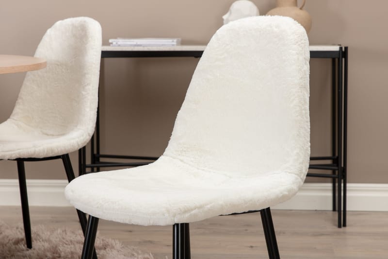 Biana Matgrupp 100 cm Rund inkl 4 Pontus Stolar - Beige/Vit/Svart - Products - Möbler - Bord & matgrupp - Matgrupp