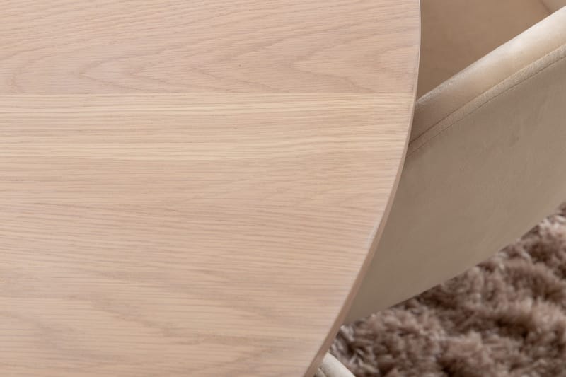Bianca Matgrupp 110 cm Rund med 4 Berit stolar - Beige - Products - Möbler - Bord & matgrupp - Matgrupp