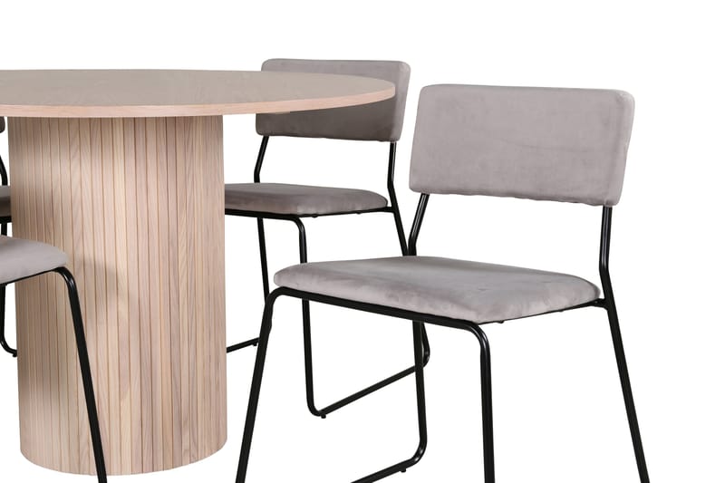 Bianca Matgrupp 110 cm Rund med 4 Kenth stolar - Svart - Products - Möbler - Bord & matgrupp - Matgrupp