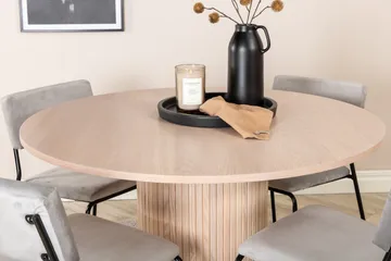 Bianca Matgrupp 110 cm Rund med 4 Kenth stolar - Svart - Products - Möbler - Bord & matgrupp - Matgrupp