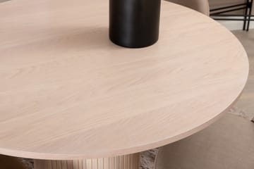 Bianca Matgrupp 110 cm Rund med 4 Velvet stolar - Beige - Products - Möbler - Bord & matgrupp - Matgrupp