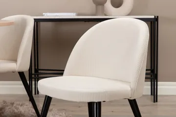 Bianca Matgrupp 110 cm Rund med 4 Velvet stolar - Beige - Products - Möbler - Bord & matgrupp - Matgrupp