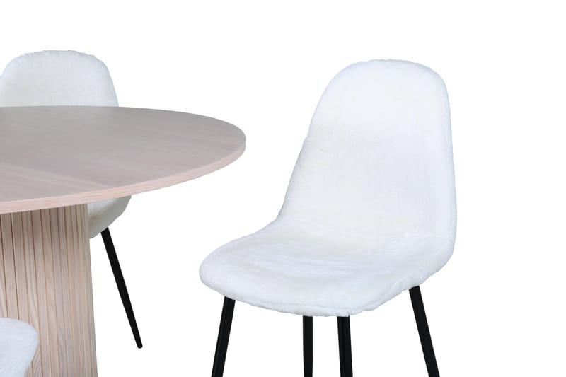 Bianca Matgrupp 110 cm Rund med 4 Polar stolar - Svart - Products - Möbler - Bord & matgrupp - Matgrupp