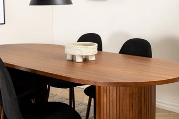 Bianca Matgrupp 200 cm Oval med 6 Polar stolar - Svart - Products - Möbler - Bord & matgrupp - Matgrupp