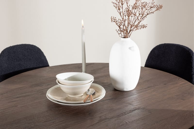 Bootcut Matgrupp 110 cm Rund med 4 Polar stolar - Mocca/Svart - Products - Möbler - Bord & matgrupp - Matgrupp