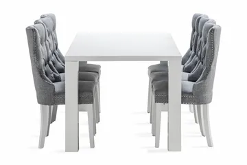 Cibus Matgrupp 180 cm inkl 6 Bergviken Stolar - Vit - Products - Möbler - Bord & matgrupp - Matgrupp