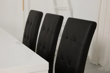 Cibus Matgrupp 180 cm med 6 Viktor Stol - Vit/Svart - Products - Möbler - Bord & matgrupp - Matgrupp