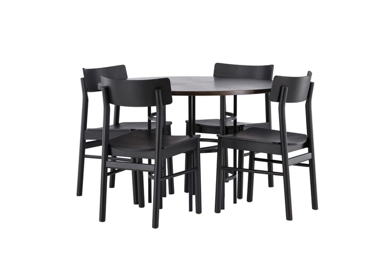Copenhagen Matgrupp + 4 stolar - Svart/Mocca - Products - Möbler - Bord & matgrupp - Matgrupp