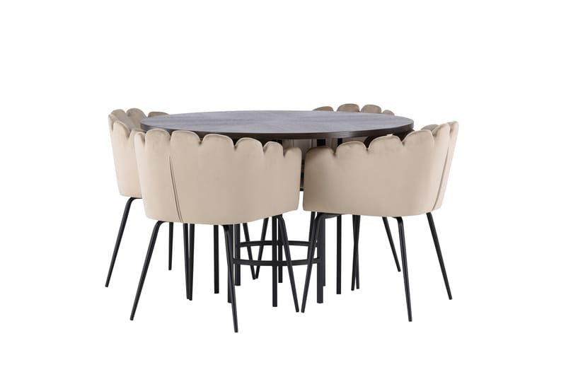 Copenhagen Matgrupp 115 cm Rund med 4 Limhamn stolar - Beige - Products - Möbler - Bord & matgrupp - Matgrupp