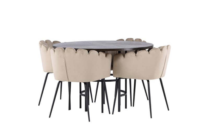 Copenhagen Matgrupp 115 cm Rund med 4 Limhamn stolar - Beige - Products - Möbler - Bord & matgrupp - Matgrupp