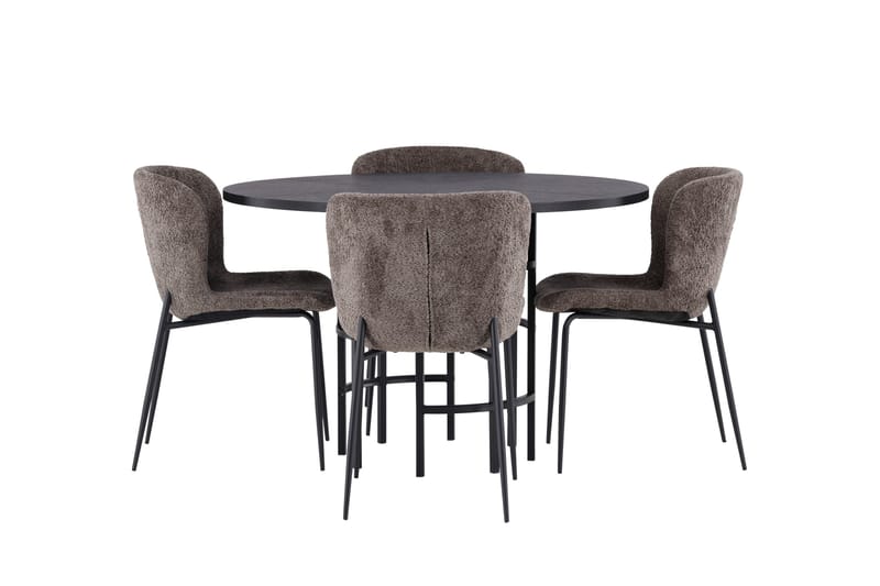 Copenhagen Matgrupp 115 cm Rund med 4 Modesto stolar - Beige - Products - Möbler - Bord & matgrupp - Matgrupp