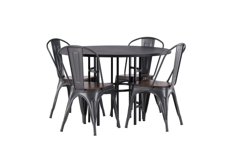 Copenhagen Matgrupp 115 cm Rund med 4 Tempe stolar - Svart - Products - Möbler - Bord & matgrupp - Matgrupp