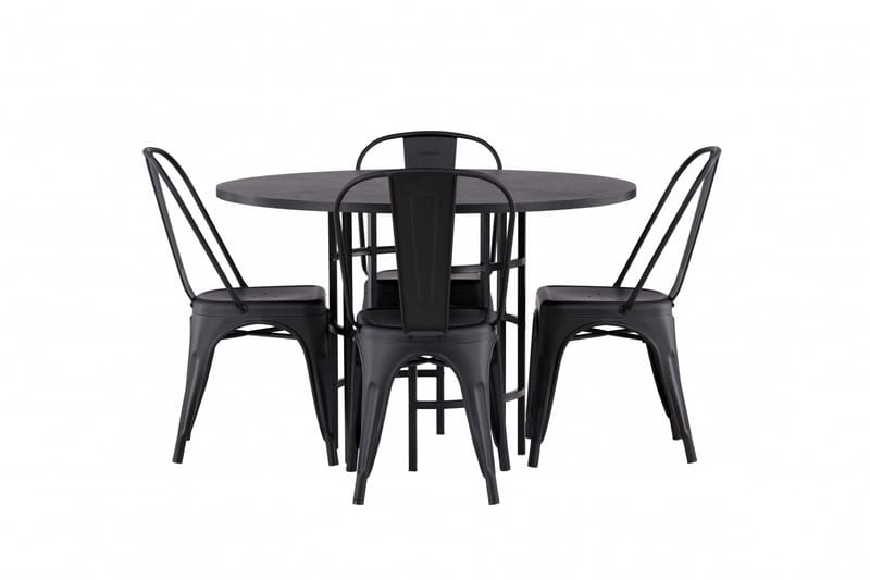 Copenhagen Matgrupp 115 cm Rund med 4 Tempe Stolar - Svart - Products - Möbler - Bord & matgrupp - Matgrupp