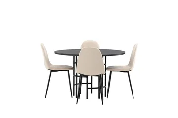 Copenhagen Matgrupp 115 cm Rund med 4 Polar stolar - Beige - Products - Möbler - Bord & matgrupp - Matgrupp