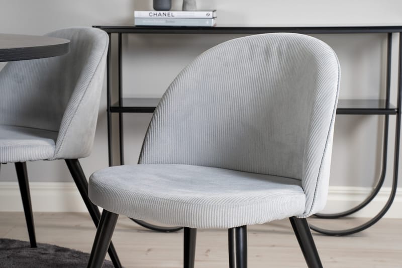 Copenhagen Matgrupp med 6 Valerie Matstolar Manchester Grå/S - Furniture Fashion - Products - Möbler - Bord & matgrupp - Matgrupp