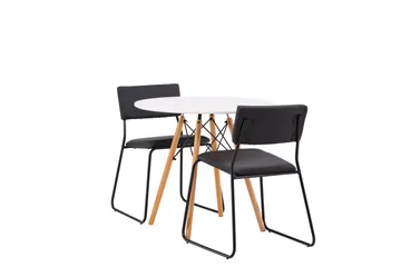 Danburi Matgrupp 60 cm Rund med 2 Kenth Stolar - Svart - Products - Möbler - Bord & matgrupp - Matgrupp